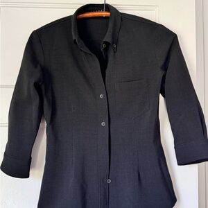Theory Black Button Down Shirt Small